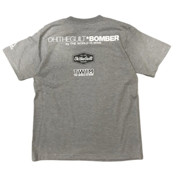 画像2: "OH! THE GUILT BOMBER_Sideways" T-SHIRT_6.2oz (MIX GREY) (2)