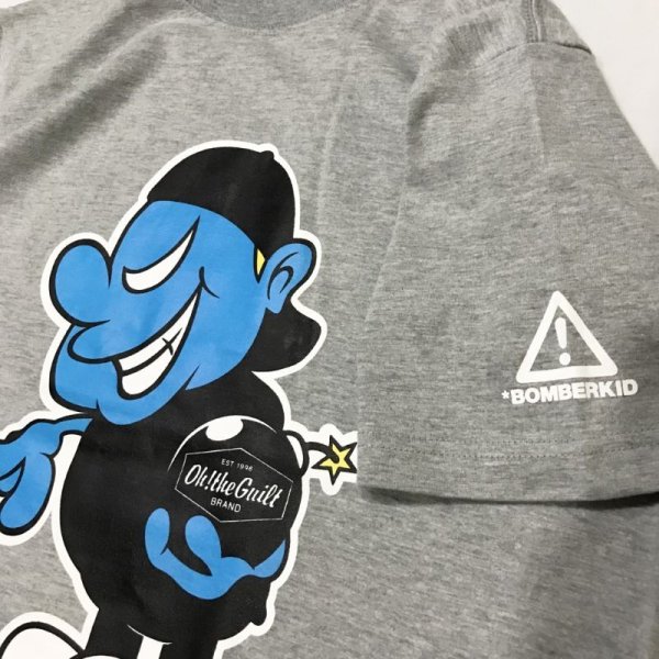 画像3: "OH! THE GUILT BOMBER_Sideways" T-SHIRT_6.2oz (MIX GREY) (3)