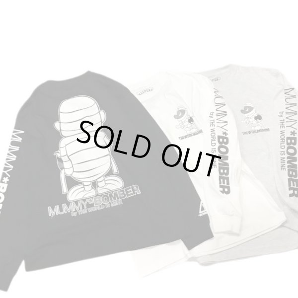 画像6: "MUMMY *BOMBER" LONG SLEEVE T-SHIRT  6.2oz (ASH GREY) (6)