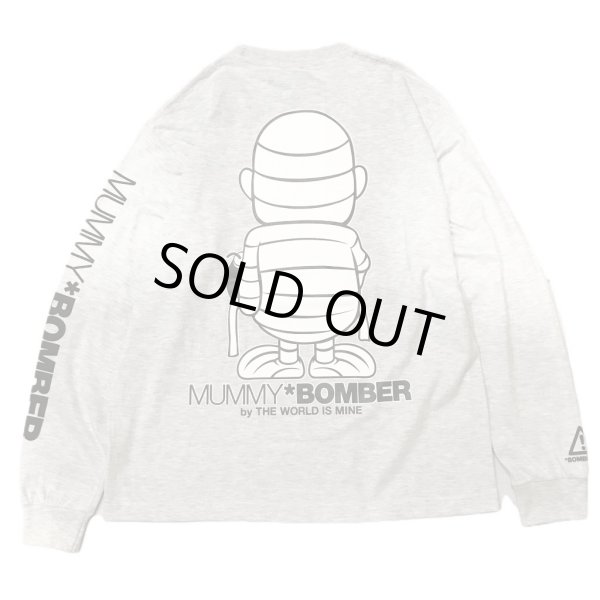 画像3: "MUMMY *BOMBER" LONG SLEEVE T-SHIRT  6.2oz (ASH GREY) (3)