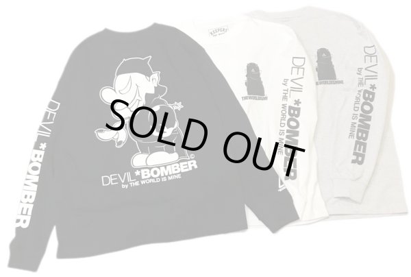 画像8: SALE 40% OFF "DEVIL *BOMBER" LONG SLEEVE T-SHIRT  6.2oz (BLACK) (8)