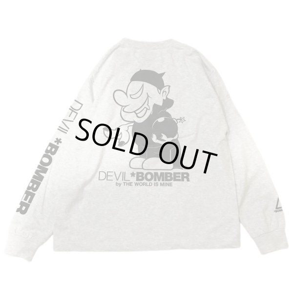 画像3: 30% OFF "DEVIL *BOMBER" LONG SLEEVE T-SHIRT  6.2oz (ASH GREY) (3)