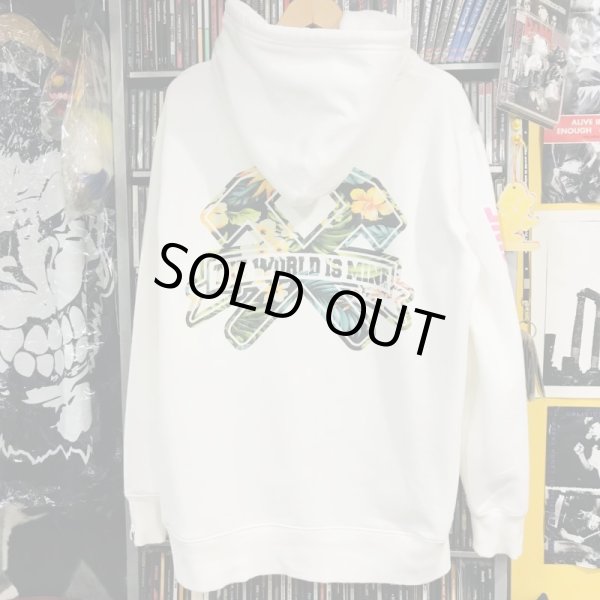 画像2: USED_"T+FLOWER HAMMER-CROSS" HOODED SWEAT SHIRT (WHITE_L size) (2)
