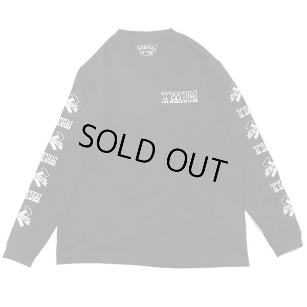 画像3: SALE 35% OFF "T.W.I.M-LOGO Embroidery" 7.4 oz LONG SLEEVE T-SHIRT (BLACK) (3)