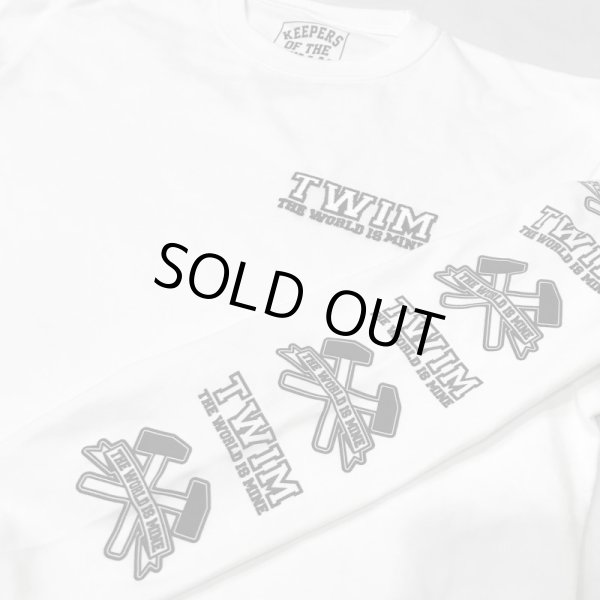 画像5: SALE 20% OFF "T.W.I.M-LOGO Embroidery" 7.4 oz LONG SLEEVE T-SHIRT (WHITE) (5)