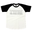 画像7: SALE 30% OFF "OUTLINE-LOGO" RAGLAN S/S T-SHIRT  5.6oz (WHITE/BLACK) (7)