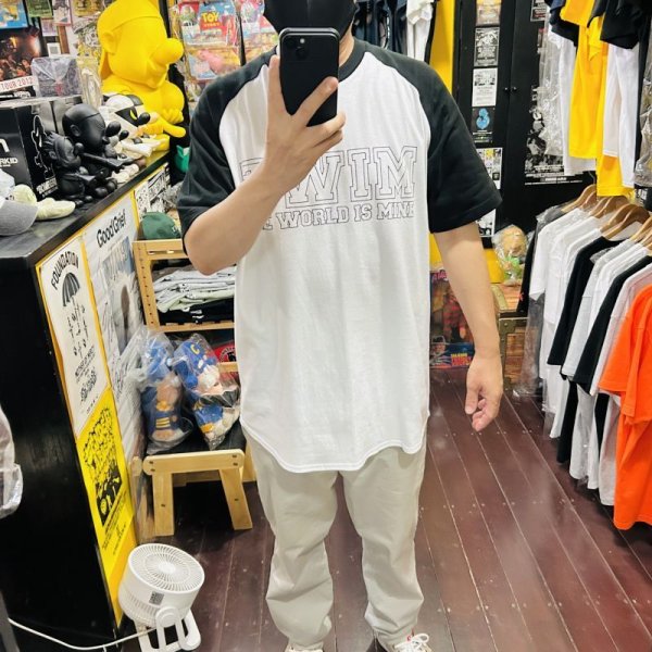 画像10: SALE 30% OFF "OUTLINE-LOGO" RAGLAN S/S T-SHIRT  5.6oz (WHITE/BLACK) (10)