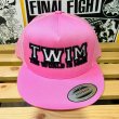 画像1: "T.W.I.M-LOGO 3D Embroidery" MESH BASEBALL CAP (PINK) (1)