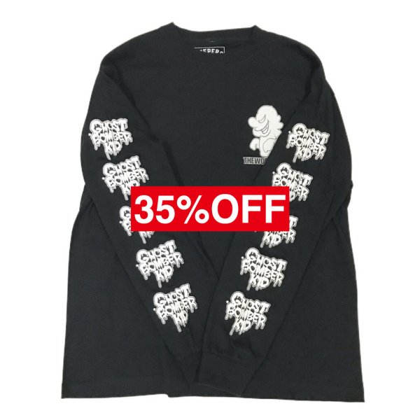 画像1: SALE 35% OFF "GHOST *BOMBER" LONG SLEEVE T-SHIRT  6.2oz (BLACK) (1)