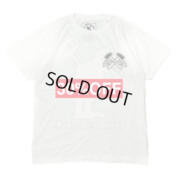 画像1: SALE 30% OFF "HAMMERxATTACK" S/S T-SHIRT  5.6oz (WHITE) (1)