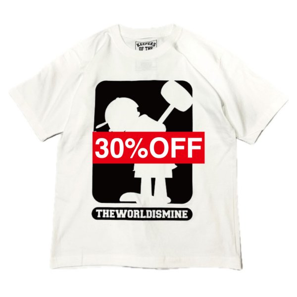 画像1: SALE 30% OFF "HAMMERKID DIE-CUTTING" S/S T-SHIRT  6.2oz (WHITE) (1)