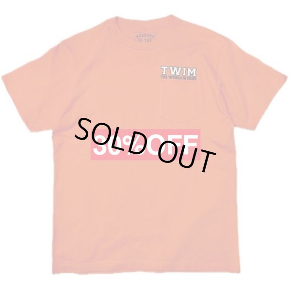 画像1: SALE 30% OFF "T.W.I.M-LOGO EMBROIDERY" POCKET S/S T-SHIRT  5.6oz (ORANGE) (1)