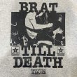 画像6: "BRAT TILL DEATH" 10oz PULL-OVER HOODED SWEAT SHIRT (HEATHER GREY) (6)