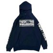 画像1: "BRAT TILL DEATH" 10oz PULL-OVER HOODED SWEAT SHIRT (NAVY) (1)