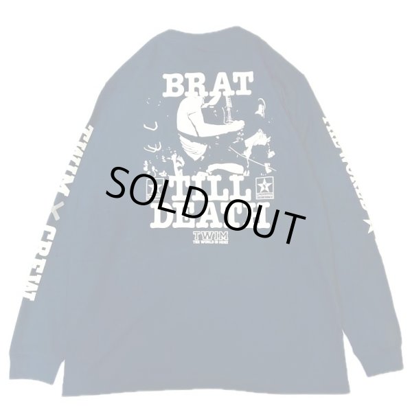 画像2: "BRAT TILL DEATH" 58.6 oz LONG SLEEVE T-SHIRT (NAVY) (2)