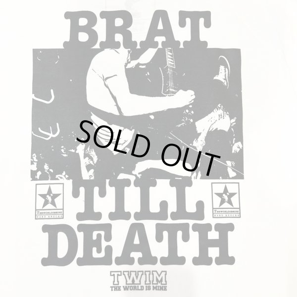 画像7: "BRAT TILL DEATH" 5.6 oz LONG SLEEVE T-SHIRT (WHITE) (7)