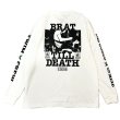 画像2: "BRAT TILL DEATH" 58.6 oz LONG SLEEVE T-SHIRT (WHITE) (2)