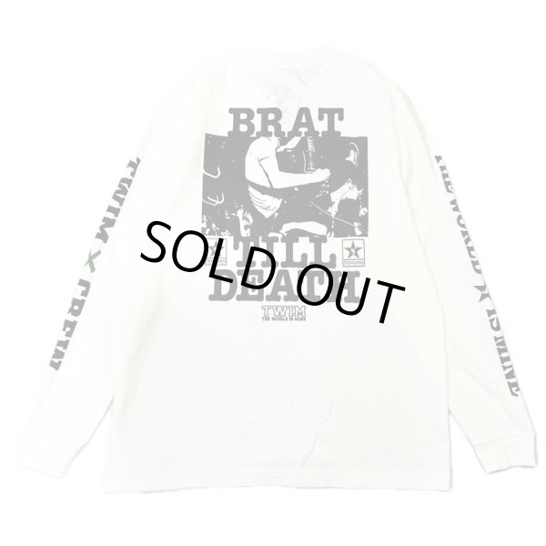 画像2: "BRAT TILL DEATH" 5.6 oz LONG SLEEVE T-SHIRT (WHITE) (2)