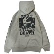 画像2: "BRAT TILL DEATH" 10oz PULL-OVER HOODED SWEAT SHIRT (HEATHER GREY) (2)