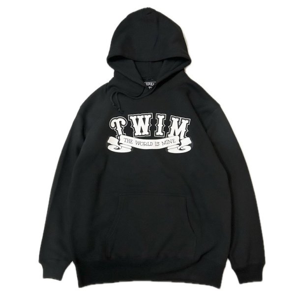 画像3: SALE 30% OFF "CROSS BONES" 10oz PULL-OVER HOODED SWEAT SHIRT (BLACK) (3)