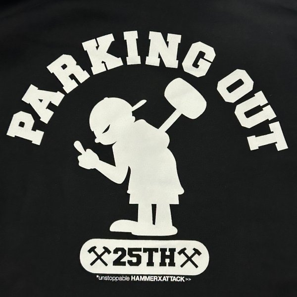 画像6: 10% OFF 受注生産キャンセル商品 "PARKING OUT x T.W.I.M Special Collaboration" 10oz PULL-OVER HOODED SWEAT SHIRT (BLACK) (6)