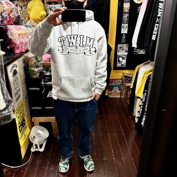 画像21: SALE 30% OFF "CROSS BONES" 10oz PULL-OVER HOODED SWEAT SHIRT (ASH, NAVY, RED, GREEN) (21)