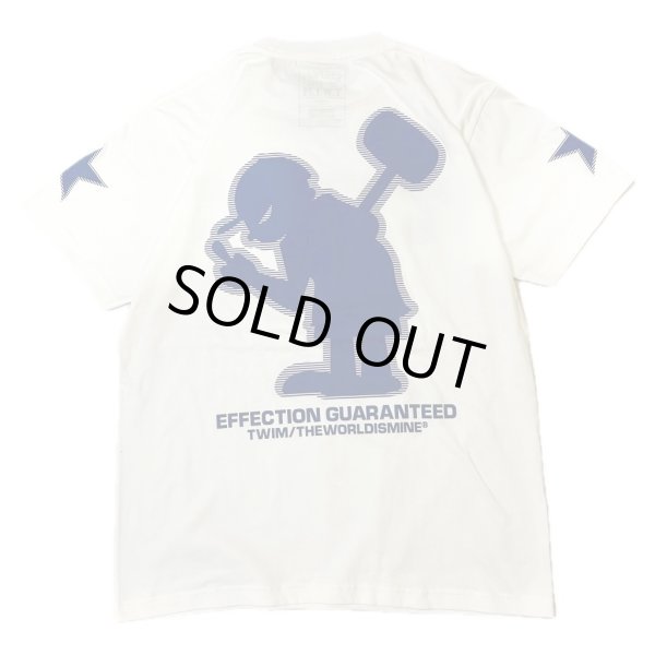 画像2:  "EFFECTION GUARANTEED" S/S T-SHIRT  5.6oz (WHITE x NAVY) (2)
