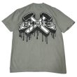 画像2:  "DRIPPING_TWIM-LOGO" GARMENT DYED 6.1oz S/S T-SHIRT (GREY) (2)