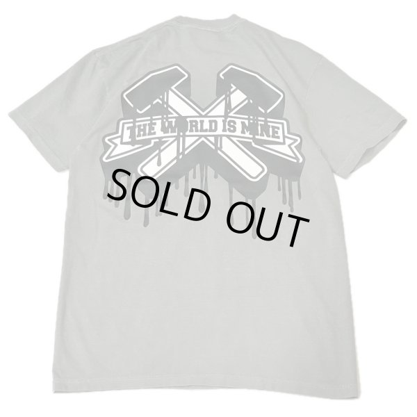 画像3: 20%OFF "DRIPPING_TWIM-LOGO" GARMENT DYED 6.1oz S/S T-SHIRT (GREY) (3)