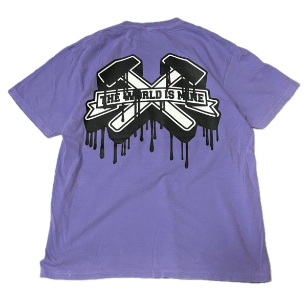 画像3:  20%OFF_"DRIPPING_TWIM-LOGO" GARMENT DYED 6.1oz S/S T-SHIRT (VIOLET) (3)