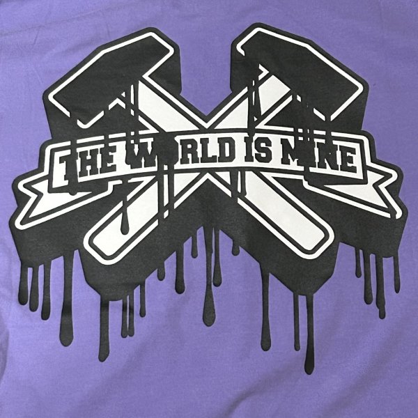 画像5:  20%OFF_"DRIPPING_TWIM-LOGO" GARMENT DYED 6.1oz S/S T-SHIRT (VIOLET) (5)