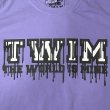 画像3:  "DRIPPING_TWIM-LOGO" GARMENT DYED 6.1oz S/S T-SHIRT (VIOLET) (3)