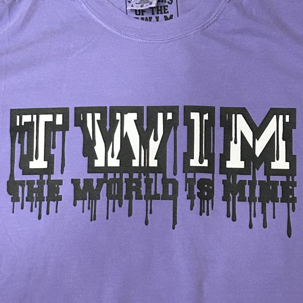 画像4:  20%OFF_"DRIPPING_TWIM-LOGO" GARMENT DYED 6.1oz S/S T-SHIRT (VIOLET) (4)