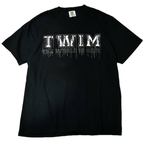 画像1:  "DRIPPING_TWIM-LOGO" GARMENT DYED 6.1oz S/S T-SHIRT (BLACK) (1)