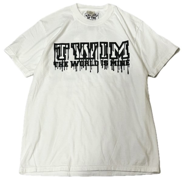画像1:  "DRIPPING_TWIM-LOGO" GARMENT DYED 6.1oz S/S T-SHIRT (WHITE) (1)