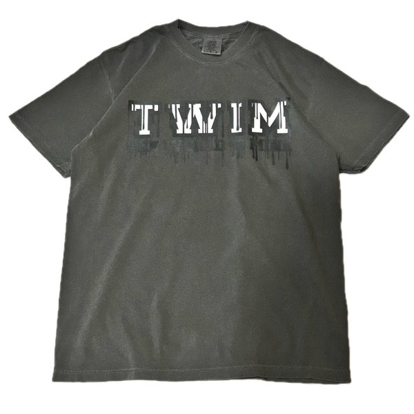 画像1:  "DRIPPING_TWIM-LOGO" GARMENT DYED 6.1oz S/S T-SHIRT (PEPPER) (1)