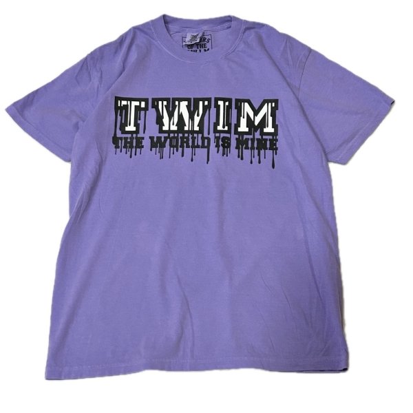 画像1:  "DRIPPING_TWIM-LOGO" GARMENT DYED 6.1oz S/S T-SHIRT (VIOLET) (1)