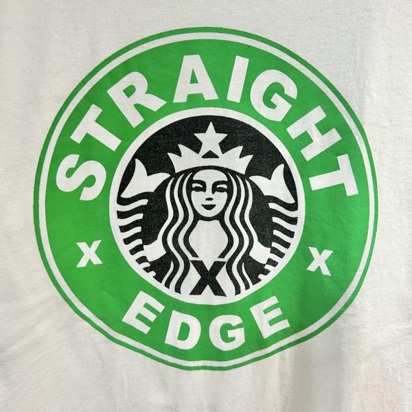 画像3: USED_レア "STRAIGHT EDGE_IT'S OK TO DRINK CAFFEINE" Tシャツ_Mサイズ (3)
