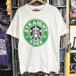 画像1: USED_レア "STRAIGHT EDGE_IT'S OK TO DRINK CAFFEINE" Tシャツ_Mサイズ (1)