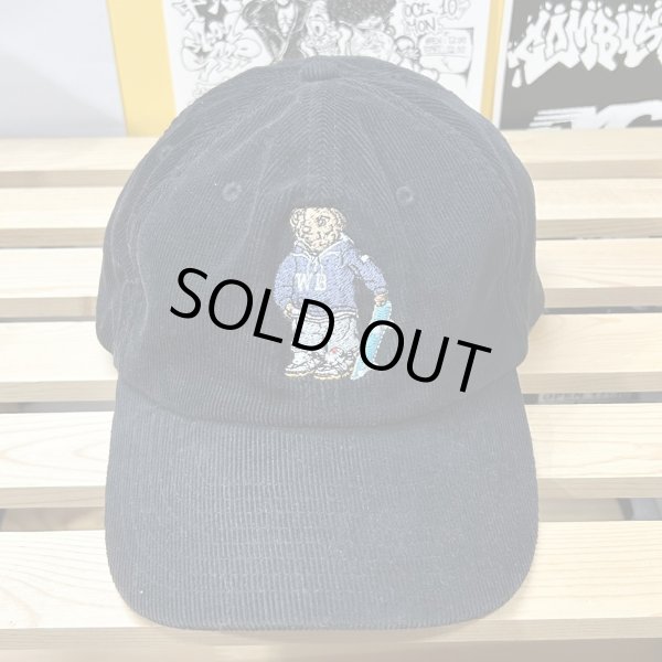 画像1: USED_激レア "ONE STEP CLOSER_POLO BEAR" コーデュロイ・ベースボールキャップ (ブラック) (1)