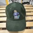 画像1: USED_激レア "ONE STEP CLOSER_POLO BEAR" コーデュロイ・ベースボールキャップ (フォレストグリーン) (1)