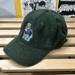 画像2: USED_激レア "ONE STEP CLOSER_POLO BEAR" コーデュロイ・ベースボールキャップ (フォレストグリーン) (2)