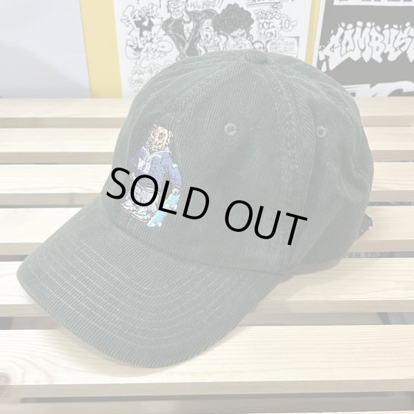 画像2: USED_激レア "ONE STEP CLOSER_POLO BEAR" コーデュロイ・ベースボールキャップ (フォレストグリーン) (2)