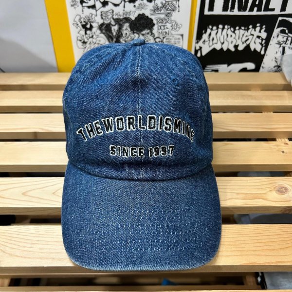 画像1: USED_"THEWORLDISMINE SINCE 1997" BASEBALL-CAP (DENIM_DARK BLUE) (1)