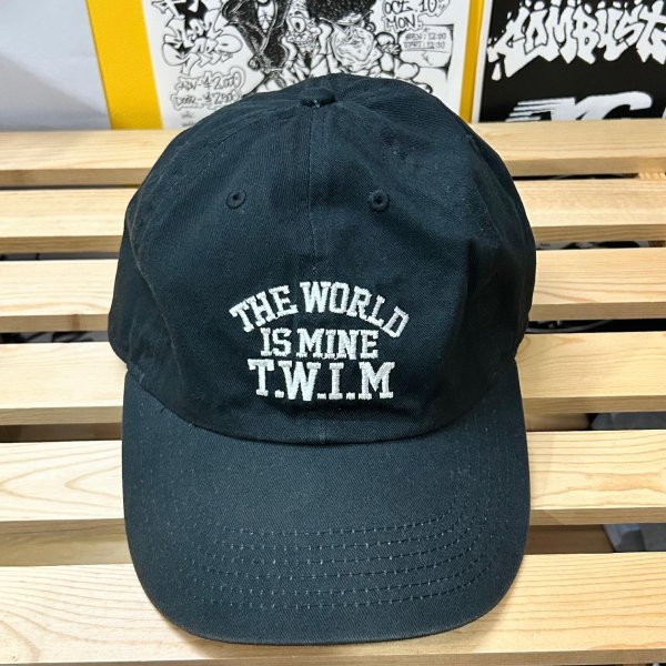 画像1: USED_"THEWORLDISMINE_TWIM" BASEBALL-CAP (BLACK) (1)