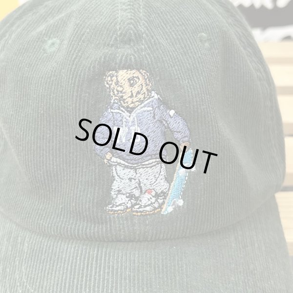 画像4: USED_激レア "ONE STEP CLOSER_POLO BEAR" コーデュロイ・ベースボールキャップ (フォレストグリーン) (4)