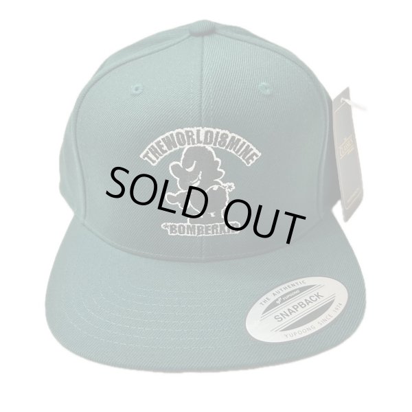 画像1: "BOMBERKID + LOGO EMBROIDERY" SNAPBACK (SPRUCE) (1)