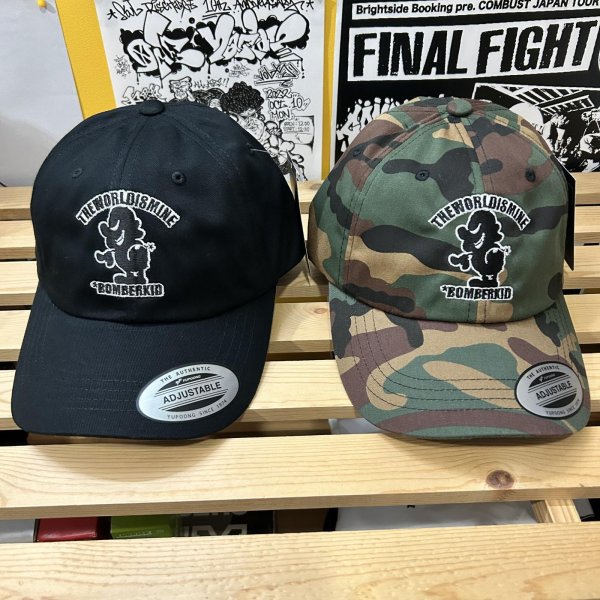 画像5: "BOMBERKID + LOGO EMBROIDERY" LOW PROFILE DAD CAP (BLACK) (5)