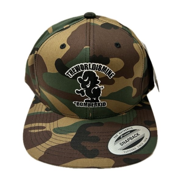 画像1: "BOMBERKID + LOGO EMBROIDERY" SNAPBACK (GREEN CAMO) (1)