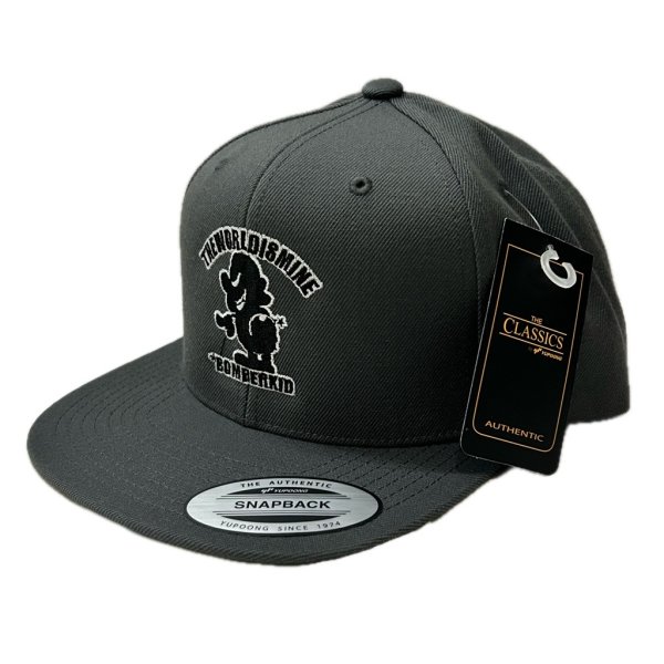 画像2: "BOMBERKID + LOGO EMBROIDERY" SNAPBACK (DARK GREY) (2)